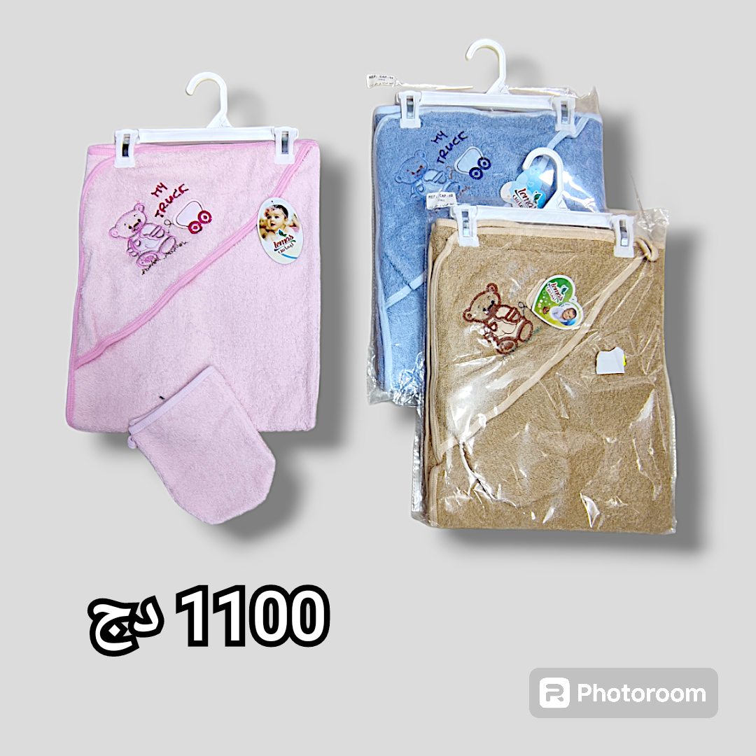 قبعة إستحمام قطعتين 3 ألوان