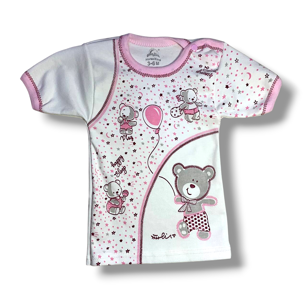 تيشيرت بنصف كم متعدد الألوان