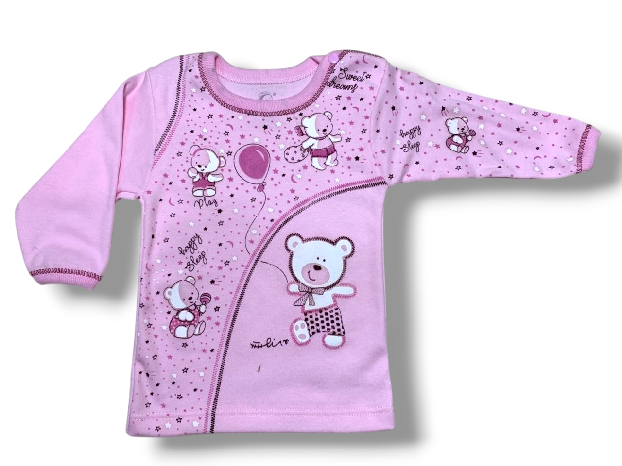 تيشيرت بأكمام طويلة متعدد الألوان