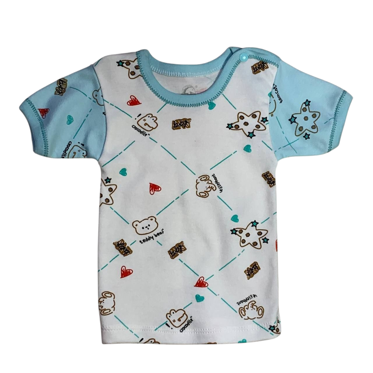 تيشيرت بنصف كم متعدد الألوان 3