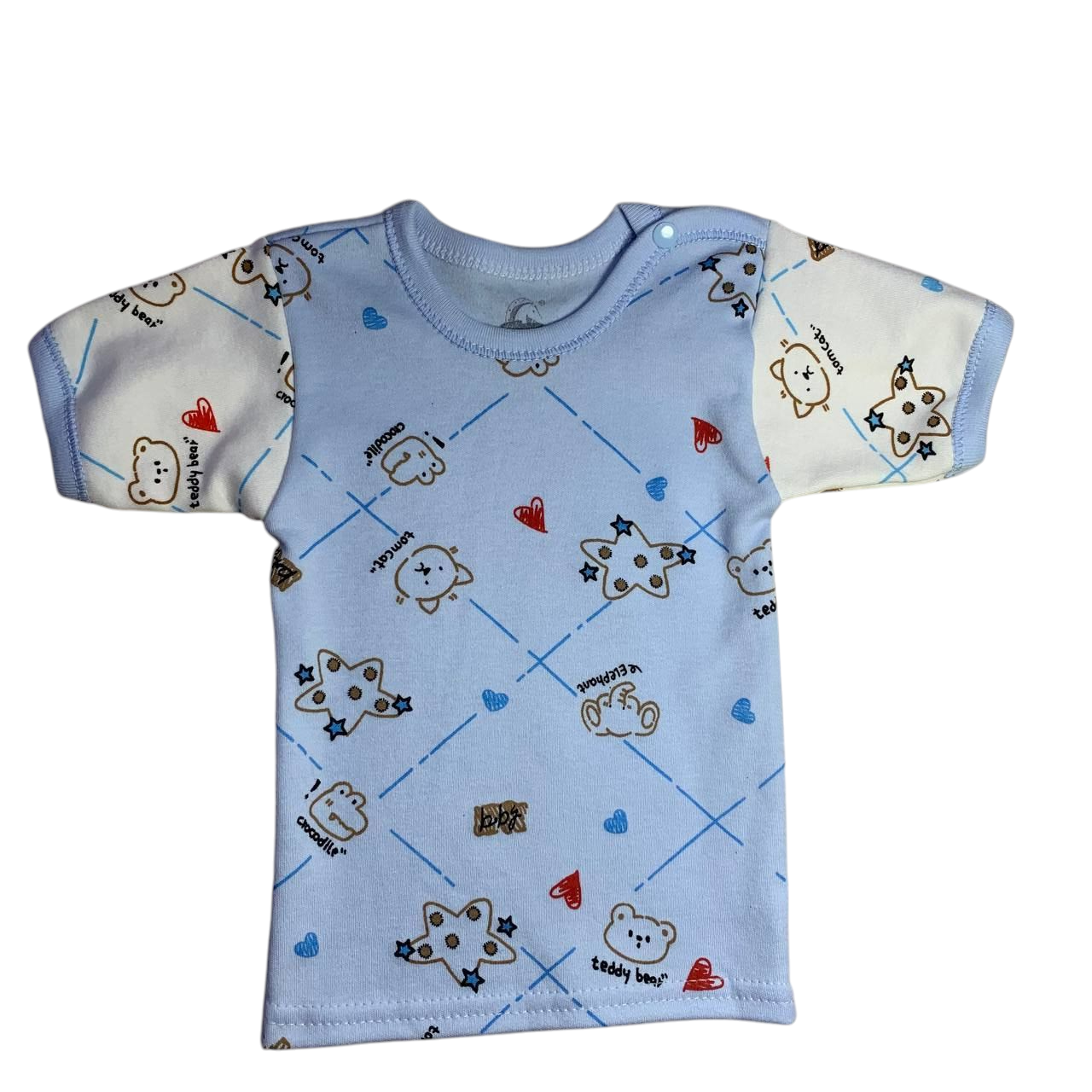 تيشيرت بنصف كم متعدد الألوان 3